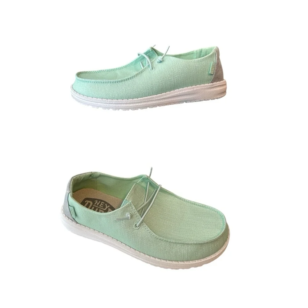 Hey Dude Sneakers‎ Shoes Womens Size 7 EU 38 Wendy Glitter Moon Stone New